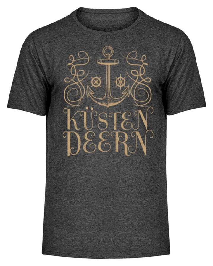 Küsten Deern - Norddeutsch  - Herren Melange Shirt - Words on Shirts Sag es mit dem Mittelfinger Shirts Hoodies Sweatshirt Taschen Gymsack Spruch Sprüche Statement