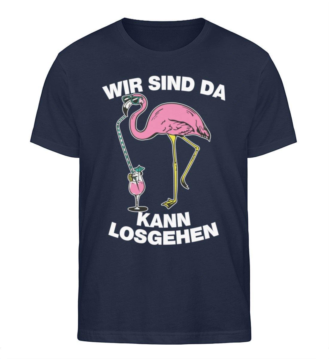 Wir sind da, kann losgehen - Flamingo  - Herren Organic Shirt