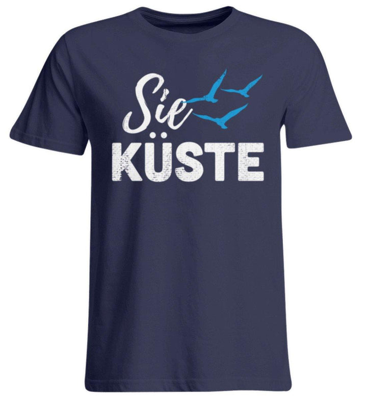 Die Küste - Norddeutsch  - Übergrößenshirt - Words on Shirts Sag es mit dem Mittelfinger Shirts Hoodies Sweatshirt Taschen Gymsack Spruch Sprüche Statement