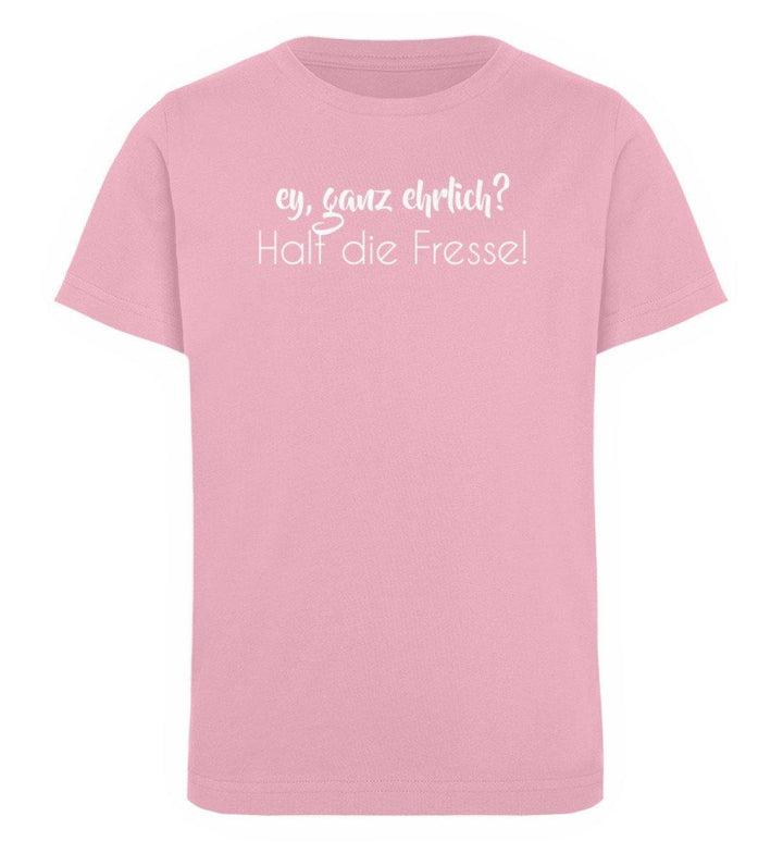Ey, halt die Fresse Words on Shirts - PR  - Kinder Organic T-Shirt - Words on Shirts Sag es mit dem Mittelfinger Shirts Hoodies Sweatshirt Taschen Gymsack Spruch Sprüche Statement