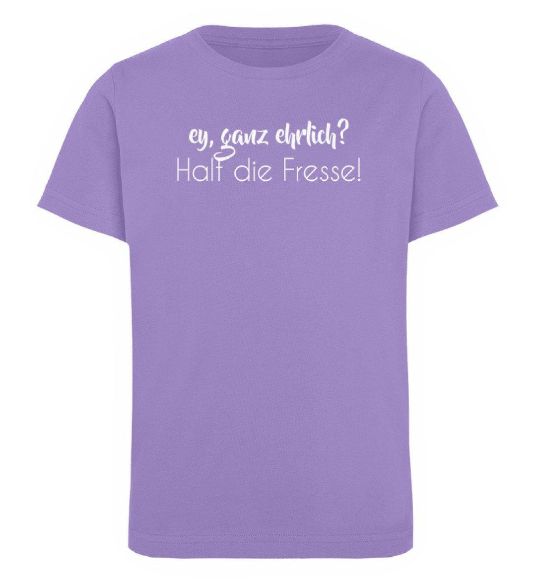 Ey, halt die Fresse Words on Shirts - PR  - Kinder Organic T-Shirt - Words on Shirts Sag es mit dem Mittelfinger Shirts Hoodies Sweatshirt Taschen Gymsack Spruch Sprüche Statement