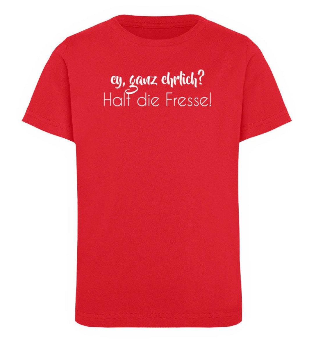 Ey, halt die Fresse Words on Shirts - PR  - Kinder Organic T-Shirt - Words on Shirts Sag es mit dem Mittelfinger Shirts Hoodies Sweatshirt Taschen Gymsack Spruch Sprüche Statement
