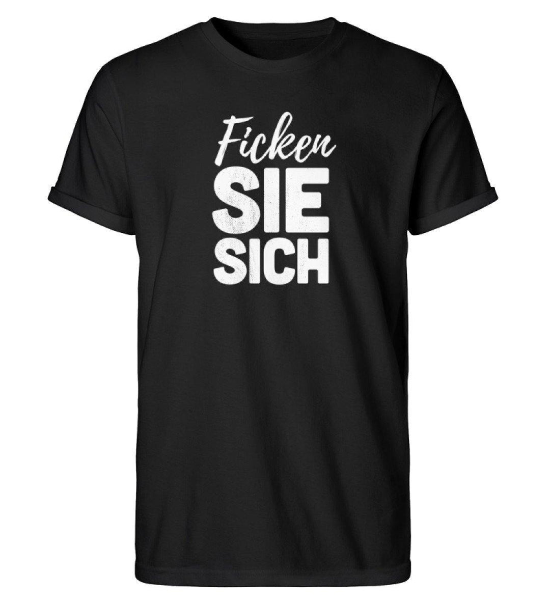 F!cken Sie sich - Words on Shirts - PR  - Herren RollUp Shirt - Words on Shirts Sag es mit dem Mittelfinger Shirts Hoodies Sweatshirt Taschen Gymsack Spruch Sprüche Statement