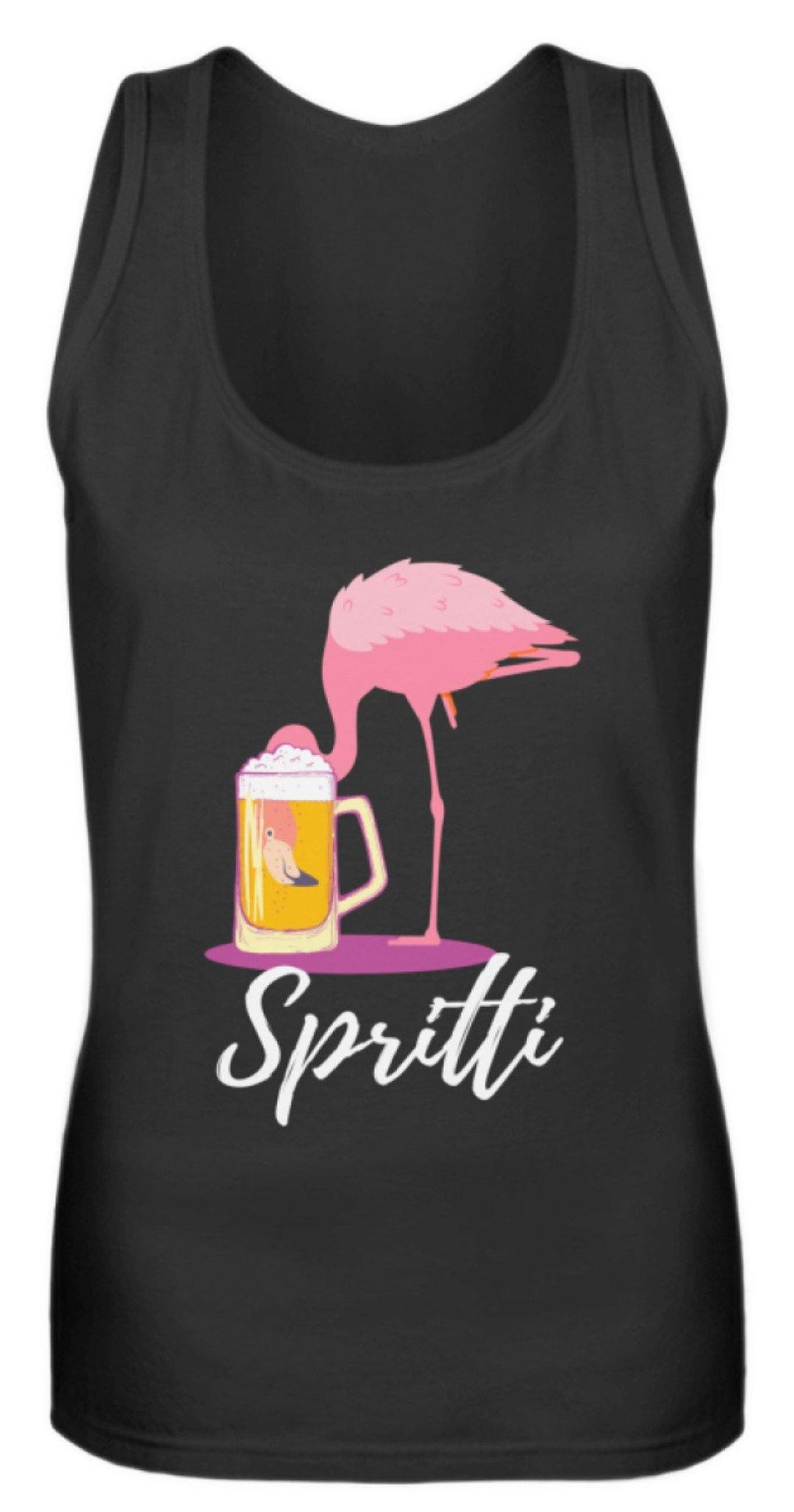 Flamingo Spritti - Words on Shirt  - Frauen Tanktop - Words on Shirts Sag es mit dem Mittelfinger Shirts Hoodies Sweatshirt Taschen Gymsack Spruch Sprüche Statement